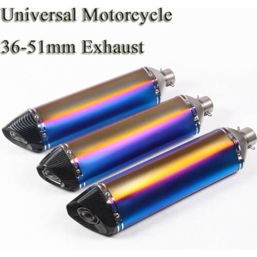 470mm 570mm Universal Motorcycle Exhaust Escape Modified Motorbike Carbon Fiber Muffler Sticker For Ninja ZX6R Z750 GSX750R R6