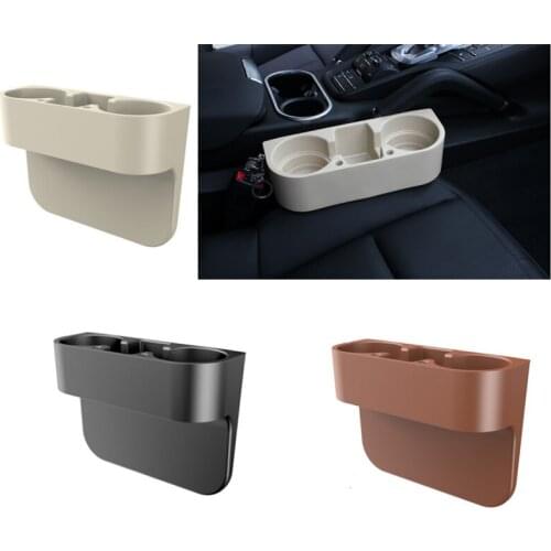 Universal Multifunctional Car Water Cup Holder Drink Holder Phone Holder Car Seat Side Gap Cup Holder Black/Beige/Coffee Color