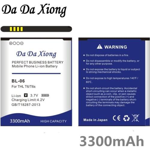 Da Da Xiong 3300mAh BL-06 Battery for THL T6s T6 Pro T6C Phone batteries