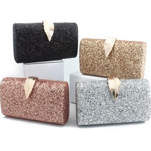 LETODE 2019 Woman shiny Evening Handbag Wallet Clutch Ladies Chain Crossbody Shoulder Bag Simple Hand Bag Purses Wedding Party