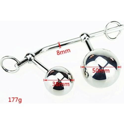 Female Anal Vagina Double Ball Plug In Steel Chastity Belts Rope Hook Sex Toy For Women Locking Chastity Belt Drop shipping