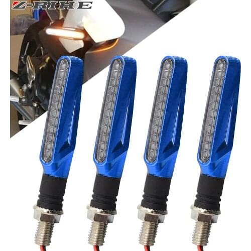 1 Pair Motorcycle Turn Signal Light Flexible 12 LED Turn Signals Indicators Universal Blinkers Flashers for Honda GROM MSX125