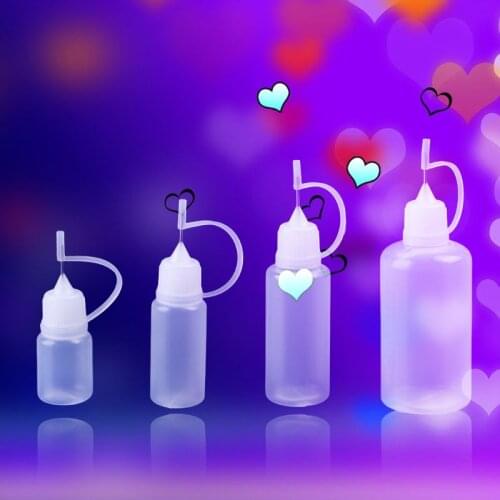 1PC 10-50ml Empty Plastic Needle Tip Childproof Cap Dropper Liquid Juice Bottles