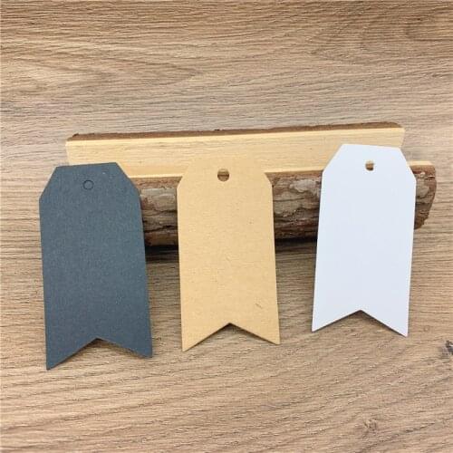 100pc Love Gifts Label Tag DIY Paper Tag White Wedding Favors Bakery Decoration Hang Tag 8*4cm