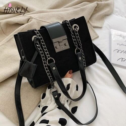 2021 Scrub Leather Crossbody Bags For Women Small Luxury Quality Shoulder Messenger Bag Female Travel Chain Handbags and Purses