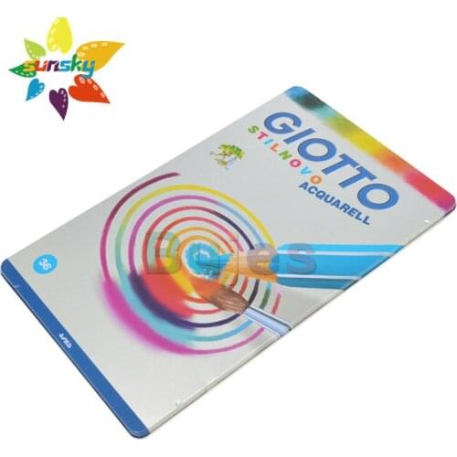 24 36 color italy OEM GIOTTO hand painting color pencil professtional artist water color pencil scholar Colored fine art set tin