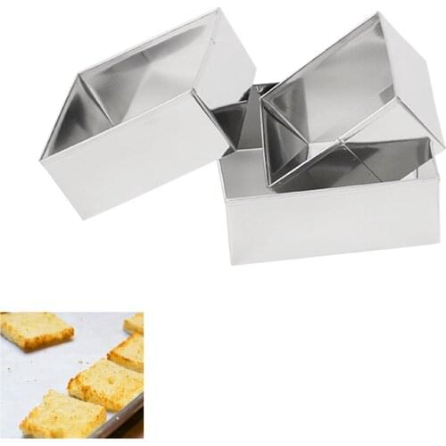 3Pcs/set Stainless Steel Cookie Biscuit DIY Mold Square Shape Cutter Pastry Bread Baking Mould Tools Kitchen Accessories