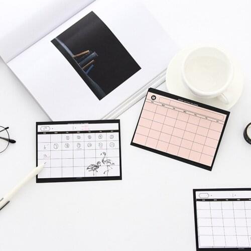 30 Sheets Cute Monthly Planner Notebook For Gifts School Office Stationery Supplies Note Pad Diy Desk Agenda Schedule Organizer