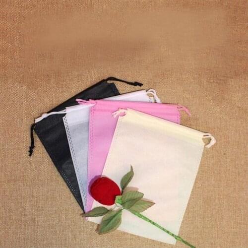 New 50pcs/lot 35x45cm Waterproof Package Shoe Pocket Storage Organize Bag Non-woven Fabric Draw Pocket Drawstring Bags