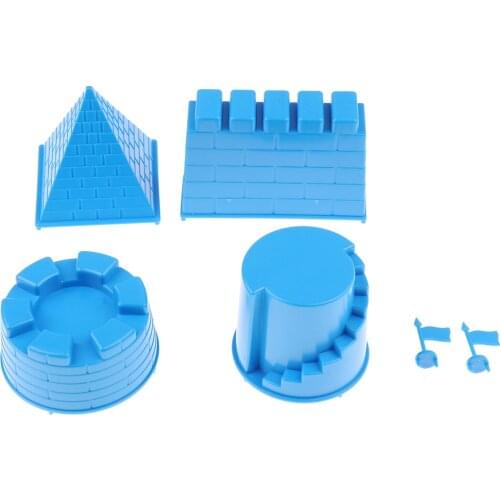 6Pcs Plastic Play Sand Castle Models Building Kit Sand Molds Beach Sandcastle Sand Box Kids Children DIY Educational Toys