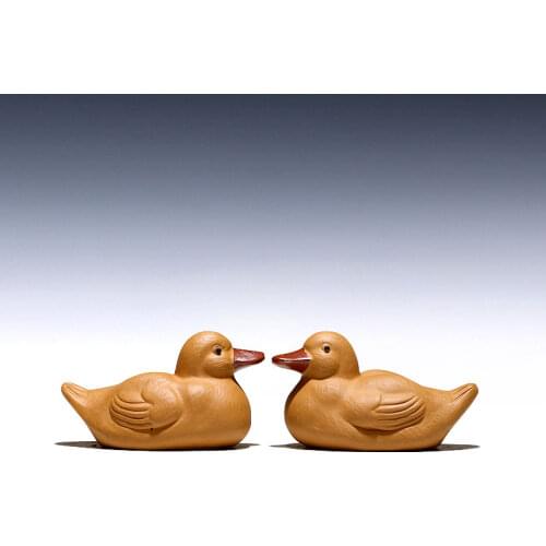 Chang tao 】 yixing purple sand handmade tea pet play furnishing articles tea to keep mud yellow duck a single price