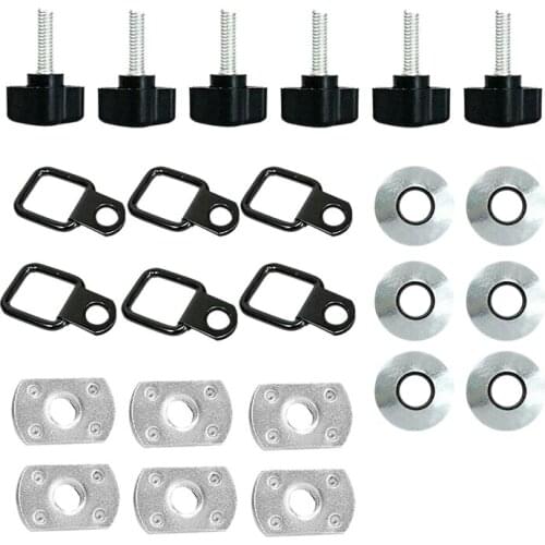 Hardtop Quick Removal Thumb Screw D-Rings Kit for Jeep Wrangler CJ YJ TJ JK JKU