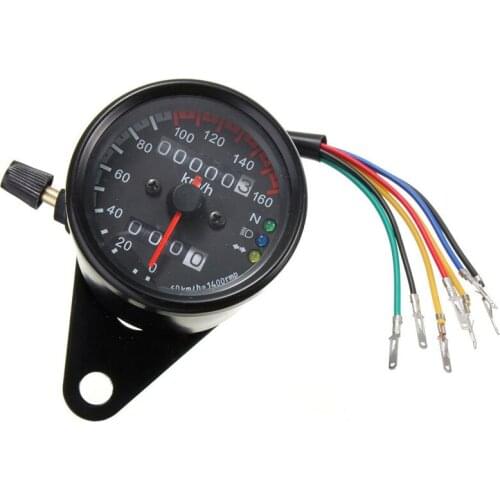 Motorcycle Speedometer Odometer 12V Motorcycle Dual Speed Meter with LED Indicator Speedometer Motorcycle parts Universal