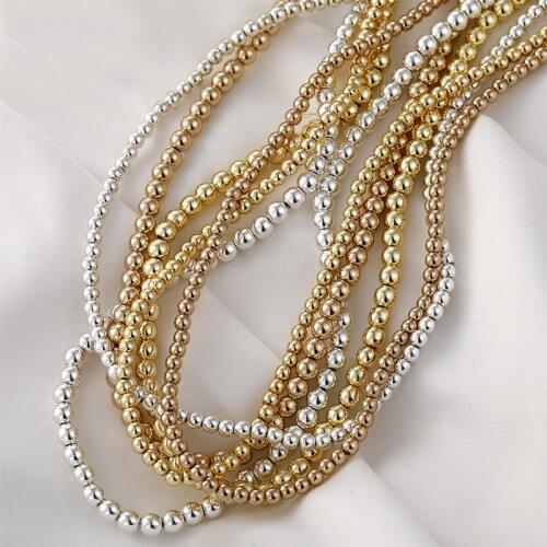 3/4mm Round Hematite Beads Small Loose Beads Gold Beads DIY Jewelry Making Bracelet Necklace