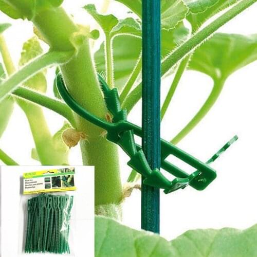 20/50/100Pcs Reusable Garden Cable Ties Plant Support Shrubs Fastener Tree Locking Nylon Adjustable Plastic Cable Ties Tools