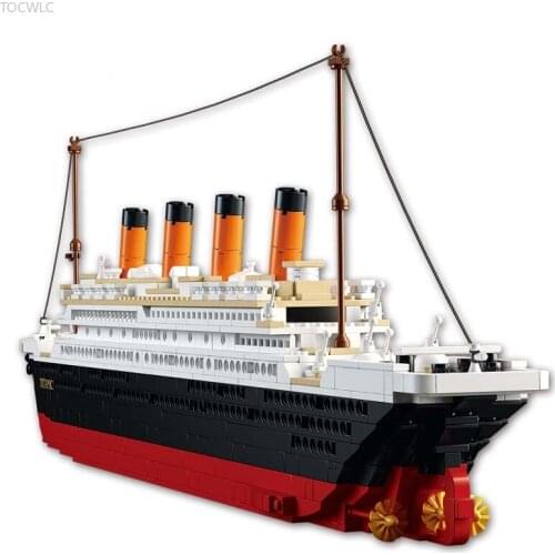 Titanic RMS Cruise Boat Ship City Model Building Kits 3D Blocks Educational Figures Diy Toys Hobbies Children Bricks TOAWLC
