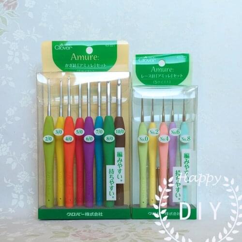 Japan Clover Color Crochet Set 43-321 43-323 Imported Knitting Tools