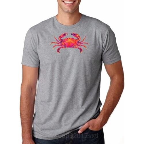 2020 Newest Fashion Printed Design Funny crab T Shirt Fashion Mens Hipster Fitness T-shirts Summer Brand Clothing Tops Tees