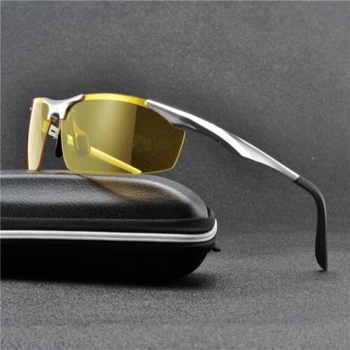 Night Vision Driving Glasses Men Night Driver Goggle Men Sunglasses for Night Vision Lens Aluminium Night Sunglasses Men NX