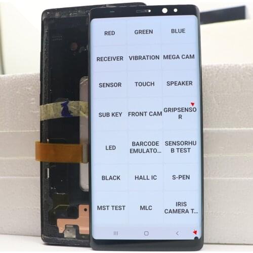 Original N950F LCD For Samsung Galaxy Note 8 Display Note 8 N950F SM-N950A N950U AMOLED LCD Screen Digitizer Touch Glass Parts