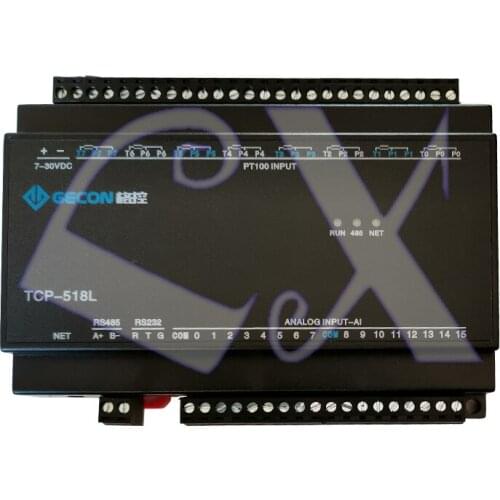 16AI 8PT100 temperature acquisition 16 way analog input Support RS232 RS485 Ethernet Modbus RTU & TCP module