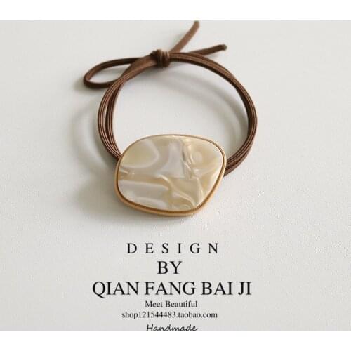 Simple temperament hair tie French niche models of exquisite light luxury hair rope tie hair rubber band hair rope female adult