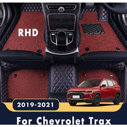RHD For Chevrolet Trax Tracker Holden 2021 2020 2019 Luxury Double Layer Wire Loop Carpets Car Floor Mats Custom Styling Protect
