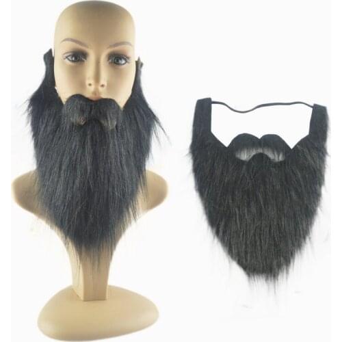 Christmas Fake Beard Props Funny Costume Mustache Halloween Pirate Party Decoration Black Fake Beard Men