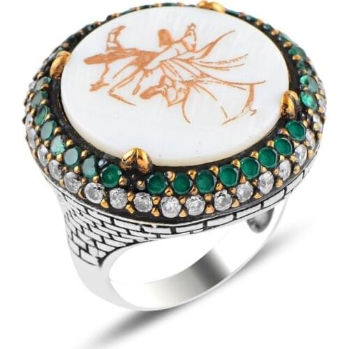 Silver 925 Sterling Pearl and Zircon Stone Ring