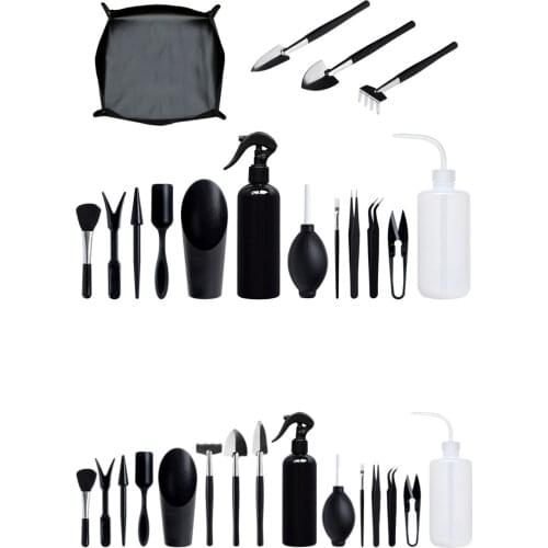 Succulent Plants Tools Mini Garden Hand Tools Set Transplanting Tools Miniature Planting Gardening Tool Set for Indoor Miniature