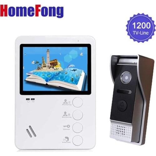 Homefong 4.3 Inch Video Door Phone Intercom System Video Doorbell Camera Weatherproof Night Vision Video Door Viewer