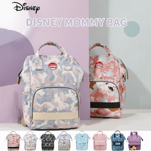 Disney Nappy Bag Baby Diaper Bag Waterproof Backpack For Mom Maternity Bag For Stroller Large Capacity Changing Travel Handbag