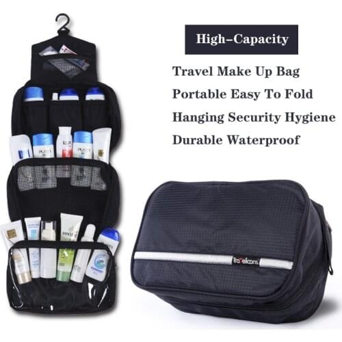 Waterproof Oxford Travel Organizer Bag Unisex Women Cosmetic Bag Hanging Travel Makeup Bags Washing Toiletry Kits Storage Bags