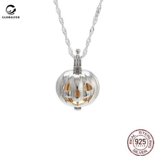 Explosive accessories S925 sterling silver activity cage ball pendant Female Christmas gift DIY Female accessories 619