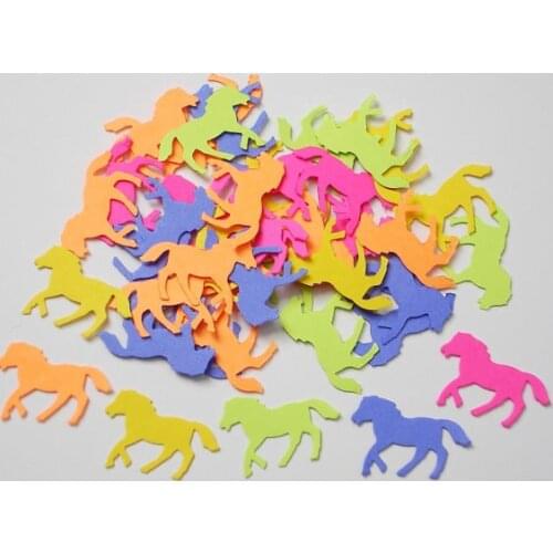 Bright Horse punch die cut Confettis birthday wedding bridal baby shower party Table scatters scrapbooking
