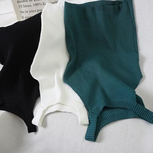 New Fashion High Waist Women Vest All-match Girl Solid Spagetti StrapTops Slim Lady Basic Sleeveless Tees Brief Outfits WZ950