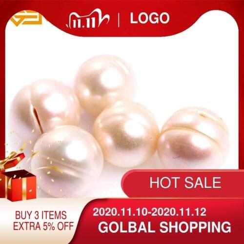 Gem-inside 10 Pcs For Sell (No Holes) Natural Cultured Freshwater Pearl For Jewelry Making