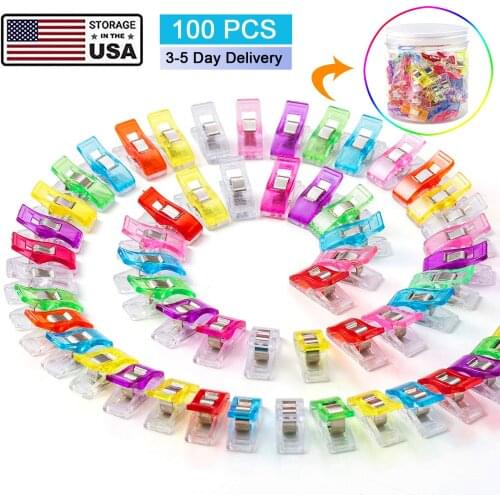 100PCS Sewing Clips Plastic for Fabric Quilting Craft Knitting Crochet Garment US