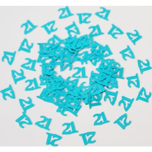 150g Pink Blue Black Silver Age 21 Years Old Foil Number Digital 21 Glitz Sprinkle Happy Birthday Party Confetti Table Scatters