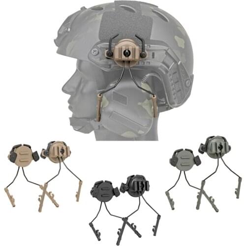 Tactical 2 Pcs ARC Adapter Headset FAST Helmet Attachment Kit Support Bracket Headphone Mount Stand For 19-21mm Rail Accessories