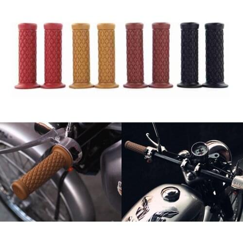 2 Pcs 7/8 22mm Rubber Handlebar Hand Grip Bar End for Motorcycle Bike Cafe Racer Outdoor Sports for Universal 22MM handlebar