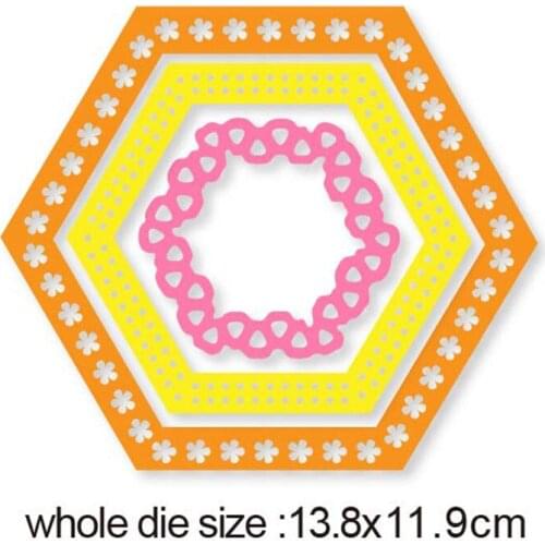 3Pcs Lace Frame Metal Cutting Dies Stencils For Scrapbooking Photo Album Decoration Embossing Die Cut Paper Card Craft Dies 2020