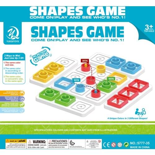 36PCS Shape Game Fun Color Board Game Puzzles Educational Toy Cognitive Ability Parent-child Interaction Puzzle Game Board Toy