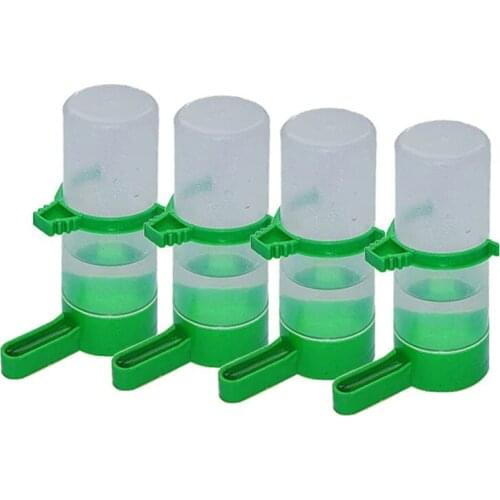 4Pcs /Set Pet Bird Pet Water Automatic Drinker Food Feeder Waterer Clip for Plastic