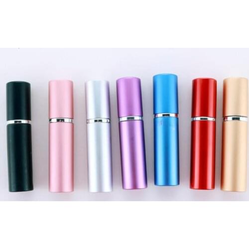 5ml Mini Spray Perfume Bottle Travel Refillable Empty Cosmetic Container Atomizer Aluminum Refillable Bottles LX4141