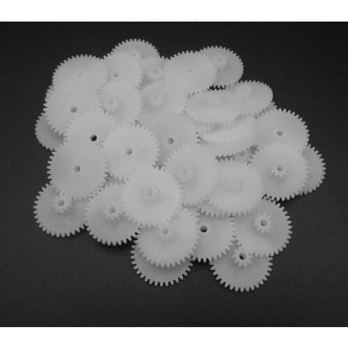 50PCS 0.5 Modulus 0.5M Double Gear Reduction Bilayer Gears 36 Teeth + 10 Teeth Aperture 2.05mm 2B Loose Fitting 36T 10T *FD954