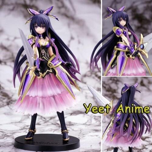 Anime Figure Toys DATE A LIVE 17CM Hand Model Yatogami Tohka Combat Suit PVC Action Figure Toys Cartoon Ornaments Kids Gift