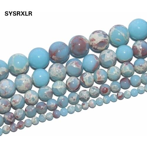 Wholesale High-Quality Natural Stone Beads Blue Stone For jewelry Making 4/ 6/8/10/12 MM DIY Bracelet Necklace Strand 15.5