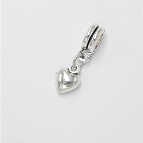 Wholesale Bulk 12pcs Heart Charms Beads Suitable for Womens Bracelet Necklace Pendants Jewelry Making