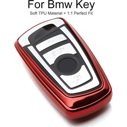 6 Colors TPU Car Key Cover Case For Bmw 5 Serie 525 520 530D F15 F25 G30 F11 E90 F48 F07 E83 Z3 F34 Key Chain Ring Shell Styling
